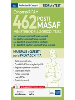 cover image of Concorso 462 posti MASAF
